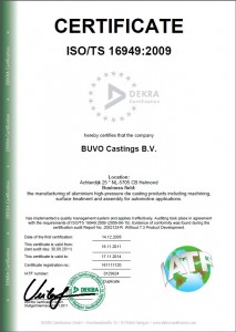 Certificering ISO/TS 16949-2009